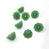 Vaina de Semilla de Loto Verde de Vidrio Imitación Jade Accesorios DIY, Hebilla de Paz, Colgante para Pulsera Collar Cuentas Sueltas, Pasador de Estilo Antiguo