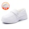 Zapatos de enfermera suela blanda no cansan los pies suela gruesa slip-on otoño planos blancos zapatos de trabajo para medicina y atención médica zapatos individuales
