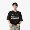 Suministro Especial Transfronterizo Estilo Americano Cuello en V Estilo Camiseta Deportiva Camiseta de Baloncesto Hombre Verano Sensación Fresca Seda de Hielo Secado Rápido Casual Manga Corta Moderna