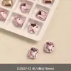 Arte de Uñas Punta Inferior Corazón Torcido Joyería de Diamantes Super Brillante Lujo Cristal Corazón de Melocotón Hacha Diamante Grande Rosa Decoración de Uñas Diamante de Amor