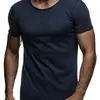 Nueva Camiseta Casual de Moda para Hombre con Retazos Camiseta Casual Deportiva de Manga Corta para Hombre de Verano