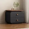 Instalação de Criado-Mudo Pequeno de Madeira Maciça Cor Creme, Simples Antigo para Casa, Moderno Novo Minimalista Armazenamento de Quarto Criado-Mudo