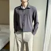 Camisa de Boda para Novio y Padrino para Hombre color vino tinto Manga Larga Corte Ajustado Casual de Negocios Camisa Base