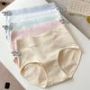 7A Ropa Interior Antibacteriana Nueva Simple para Mujer Algodón Puro Fondo Extendido Cintura Media-Alta Cómoda Amigable con la Piel Transpirable Calzones de Niña