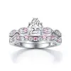 Conjunto de Anéis de Prata de Lei 925 para Meninas Anel de Casamento para Proposta de Casal Conjunto de Anéis de Prata de Lei Fabricante Conjunto de Anéis no Atacado