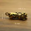Latón retro valiente bronce antiguo mascota de té antigua llavero colgante pieza de mano cinco emperadores dinero calabaza de cobre