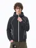 Moletom com capuz color block estilo americano, unissex, para primavera e outono, modelagem solta, casual, peça externa esportiva, moletom com zíper pesado, moderno