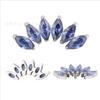 Joyería para perforación corporal de aleación de titanio ASTM F-136 Crown cattle color Zircón engastado ojo de caballo aretes labiales tipo stud punto