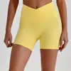 Pantalones Cortos de Yoga de Cintura Alta Transfronterizos Europeos y Americanos, Pantalones Deportivos Ajustados para Mujer que Realzan los Glúteos de Melocotón, Venta al por Mayor
