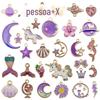 31 tipos de pingente de liga de gota de óleo para terno, estrela de cinco pontas, brinco de coração, colar, pulseira, acessórios de joias artesanais DIY, 6 cores