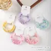 Gomas para el pelo infantiles en tarjeta Anillos para el pelo lindos y femeninos para trenzar Gomas de pelo para bebé Set de accesorios para el pelo de supermercado Gomas de pelo de alta elasticidad