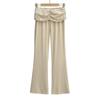 Pantalones acampanados plisados de verano 2024 Ropa de mujer moderna para street style Pantalones casuales adelgazantes Pantalones ajustados de yoga y fitness