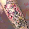 Tatuagem Adesiva Diablo Feminina À Prova D'água Duradoura Europeia e Americana Violência Lori ins Desenho Animado Fofo Flor Braço Não Refletivo Anti-Han