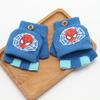 Guantes de invierno para niños, de medio dedo, gruesos, para estudiantes de primaria, para escribir, a prueba de frío, de cinco dedos, para niños medianos y grandes, cálidos y lindos.