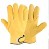 Guantes de Soldar de Piel de Oveja Estilo Corto Aislantes del Calor Antiescaldaduras Resistentes al Desgaste Guantes de Soldar Soldadura por Arco de Argón Protección Laboral Protectora Guantes de Conductor