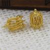 Accesorios para joyería DIY 9*15MM 7*12mm jaula de pájaros de cobre fundido pasador para el pelo pendientes material de paso