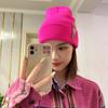 Sombrero de melón de otoño e invierno para hombre y mujer, sombrero de lana, sombrero de punto pequeño para cara pequeña de internet, para parejas, retro, combinable con todo, sombrero para el frío, sombrero de lana