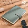 Libreta de aprendizaje para oficina de negocios, cosida, cuero, metal, hebilla cuadrada, caja de regalo, regalo, logotipo personalizado