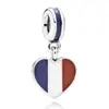 Explosiones Transfronterizas Colgante Bandera Panjia Pulsera Collar Colgante Casero DIY en Forma de Corazón Bandera Nacional Copa del Mundo