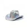Sombrero de Vaquero Occidental Colorido Transfronterizo Moda Fiesta Fluorescente Otoño e Invierno Sombrero de Ala Ancha Sombrero de Caballero Sombrero de Copa Europeo y Americano
