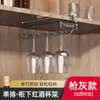 Estante para copas de vino sin taladro, gabinete de vino colgante invertido, estante alto para almacenamiento de copas, decoración colgante de lujo alto para el hogar