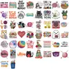 50 Peças de Adesivos Tecidos para Decorar Livros, Ipads, Garrafas de Água, Laptops e Malas
