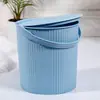 Cubo Grande de Plástico con Tapa, Se Puede Usar como Taburete, para Lavado de Autos, Pesca, Almacenamiento, Cubo Portátil, Cubo de Almacenamiento, Jardín de Infancia