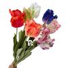Simulação transfronteiriça flor alta qualidade 3D papagaio tulipa fileira de flores de casamento flor artificial tulipa casa albergue pêndulo
