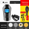 Nova luz de bicicleta para andar à noite, lanterna de passeio, farol de luz forte, à prova d'água, recarregável por usb, com relógio de código de buzina