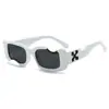 Nuevo Estilo Gafas de Sol Off de Montura Cuadrada con Muescas Estilo Callejero, Gafas de Fiesta Estilo Celebridad de Internet, Tendencia de Gafas de Sol de Personalidad Hip-Hop Europeas y Americanas