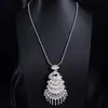 Cadena de Suéter Estilo Étnico con Borlas de Gota de Agua, Collar de Pavo Real y Fénix, Joyería Turística Étnica Miao y Yi al por Mayor