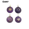 Wt-P2024 Colgante Redondo Clásico Retro Collar para Niñas Pendientes Accesorios Incrustados con Zirconia de Piedra Natural