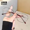 M90133 Novos Óculos Planos Anti-Luz Azul da Moda, Óculos de Metal Personalizados de Alta Qualidade Que Podem Ser Equipados com Lentes de Grau