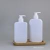 FUENTE Fábrica zhuoshun ZS-300/400ML Botella cuadrada plana de lavado y prensado Botella de plástico Subbotella de esencia de loción
