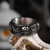 Chiba Taiyin "Jolie Roger" Calavera Medieval Europea Bandera Pirata Anillo Retro Masculino Rock Anillo de Apertura