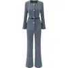 Conjunto de traje gris de otoño e invierno, atuendo profesional, ropa formal para hombres y mujeres, moda de alta gama, uniforme de trabajo para recepcionista de hotel