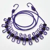 Cuerda Elástica Creativa para Exteriores con Hebilla de Posicionamiento Pinza para Ropa Tendedero Estilo Coreano A prueba de Viento Antideslizante Estante Elástico para Secar Ropa Cuerda de Secado