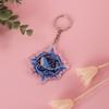 Jóias de estudante DIY chaveiro personalizado de dupla camada bidimensional acrílico chaveiro pingente dupla face animação transparente