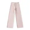 Calça Esportiva Casual De Rong Outono e Inverno Aveludada Floral 2025 Nova Calça Larga de Chão Solta Preguiçosa
