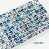 Cubo de Cristal Dongzhou Fundo Pontiagudo Diamante Quadrado Chanfrado Colorido Pedra Solta Acessórios para Joias DIY Diamante Super Brilhante para Unhas Joias de Diamante