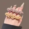 Nuevo Estilo Accesorios para el Cabello Completamente Bordados con Perlas Banda Elástica para Mujeres, Cuerda para el Cabello de Moda con Perlas, Sujetador de Cola de Caballo Dulce y de Alta Gama