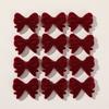 Flocado Francés de Alta Gama Retro Borgoña Terciopelo Lazo Pendientes DIY Tocado Accesorios para el Cabello Material para Colgantes al Por Mayor