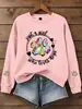 Moletom Esportivo Casual com Estampa Digital 3D de Manga Longa Feminino Europeu e Americano Amazon Primavera e Outono Exportação Ebay