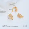 Cobre folheado a ouro 14K com incrustação de zircônia, design de folha em forma de diamante e corda, fecho pingente porta-contas com furo lateral, acessórios para joias DIY feitos à mão