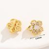 Conector de Pulseira e Colar de Cobre Banhado a Ouro 18K com Fecho de Borboleta de Pérola, Fecho de Botão de Cheongsam para Joias DIY