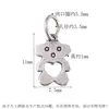 Colgante de Copo de Nieve Calado de Doble Cara Árbol de la Vida Corazón Oso en Plata de Ley S925 Accesorios Frescos y Versátiles para Manualidades con Cuentas de Cristal
