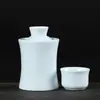 Calentador de Vino, Tetera de Vino, Calentador de Vino Doméstico, Tetera de Vino Caliente, Juego de Vino de Cerámica de 0.1 kg, Tetera de Vino, Copa de Vino Amarilla, Juego de Vino