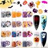 Lentejuelas para uñas de Halloween transfronterizas arcilla blanda maquillaje de ojos parche de joyería para uñas faciales corporales Pegamento para esmalte de uñas delgado