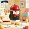 Cubo de Basura con Tapa abatible de Pingüino Jefe de Policía para Uso Doméstico, Contenedor de Basura de Alto Valor Estético, Diseño de Dibujos Animados para Sala de Estar, Dormitorio, Baño