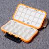 Caja de accesorios para aparejos de pesca, caja de anzuelos de pesca de múltiples rejillas, caja de herramientas de plástico, caja de almacenamiento cuadrada, transparente y compacta